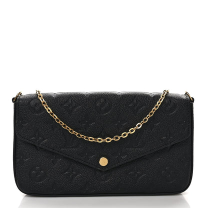 Louis Vuitton Empreinte Pochette Felicie Chain Wallet Black 3 of 10