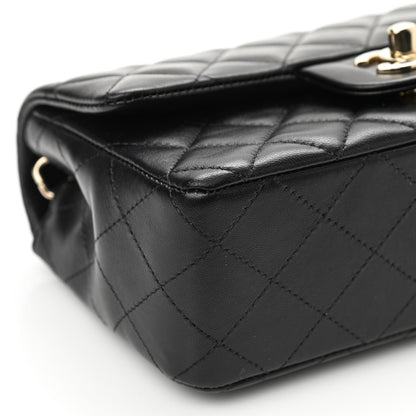 Chanel Lambskin Quilted Mini Rectangular Flap Black 8 of 10