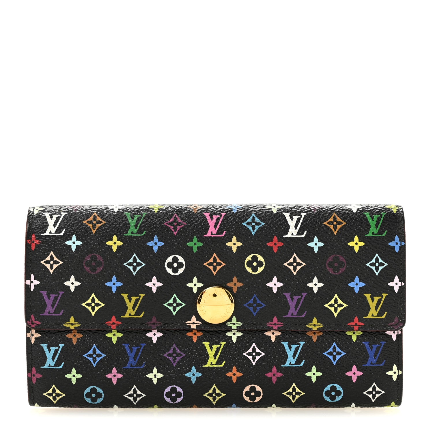 Louis Vuitton Monogram Multicolor Sarah Wallet Black 1 of 9