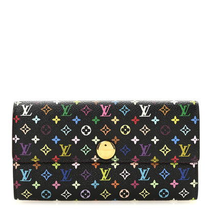 Louis Vuitton Monogram Multicolor Sarah Wallet Black 1 of 9