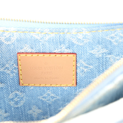 Louis Vuitton Monogram Denim Liv Pochette Sky Blue 6 of 10