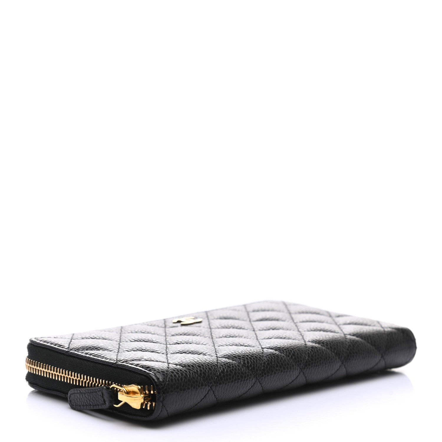 Chanel Caviar Quilted Large Gusset Zip Around Wallet Black 4 of 9