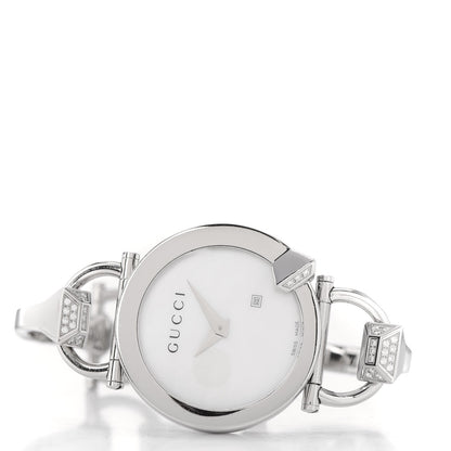 Gucci Stainless Steel Diamond Mother of Pearl 35mm Chiodo Quartz Watch 3 of 6