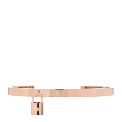 Hermes 18K Rose Gold PM Kelly Clochette Cuff Bracelet ST 1 of 5