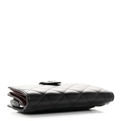 Chanel Lambskin Quilted Zipped Pocket Wallet Black 4 of 15