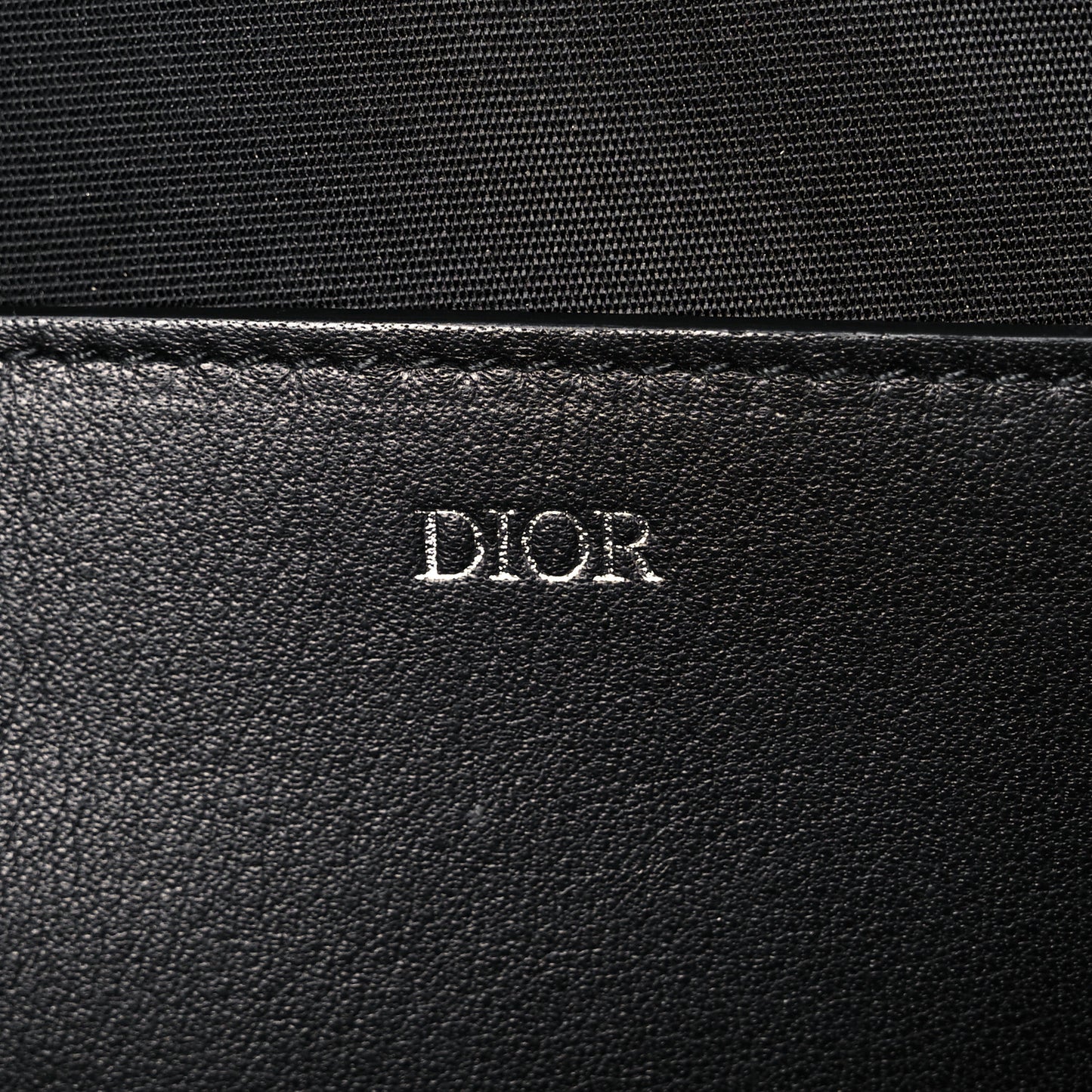Calfskin Perforated Oblique Galaxy Pouch Black