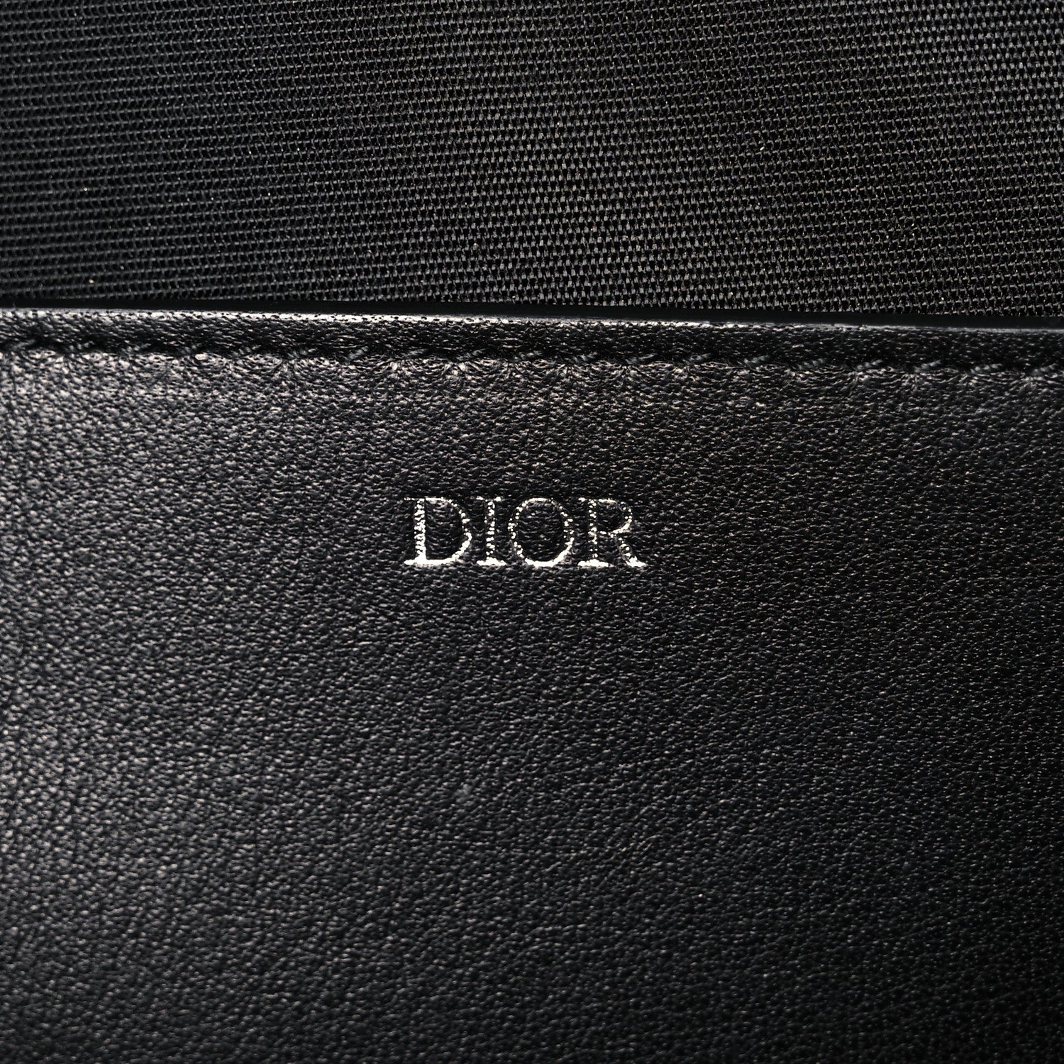 Christian Dior Calfskin Perforated Oblique Galaxy Pouch Black 6 of 10