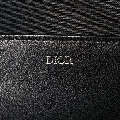 Christian Dior Calfskin Perforated Oblique Galaxy Pouch Black 6 of 10