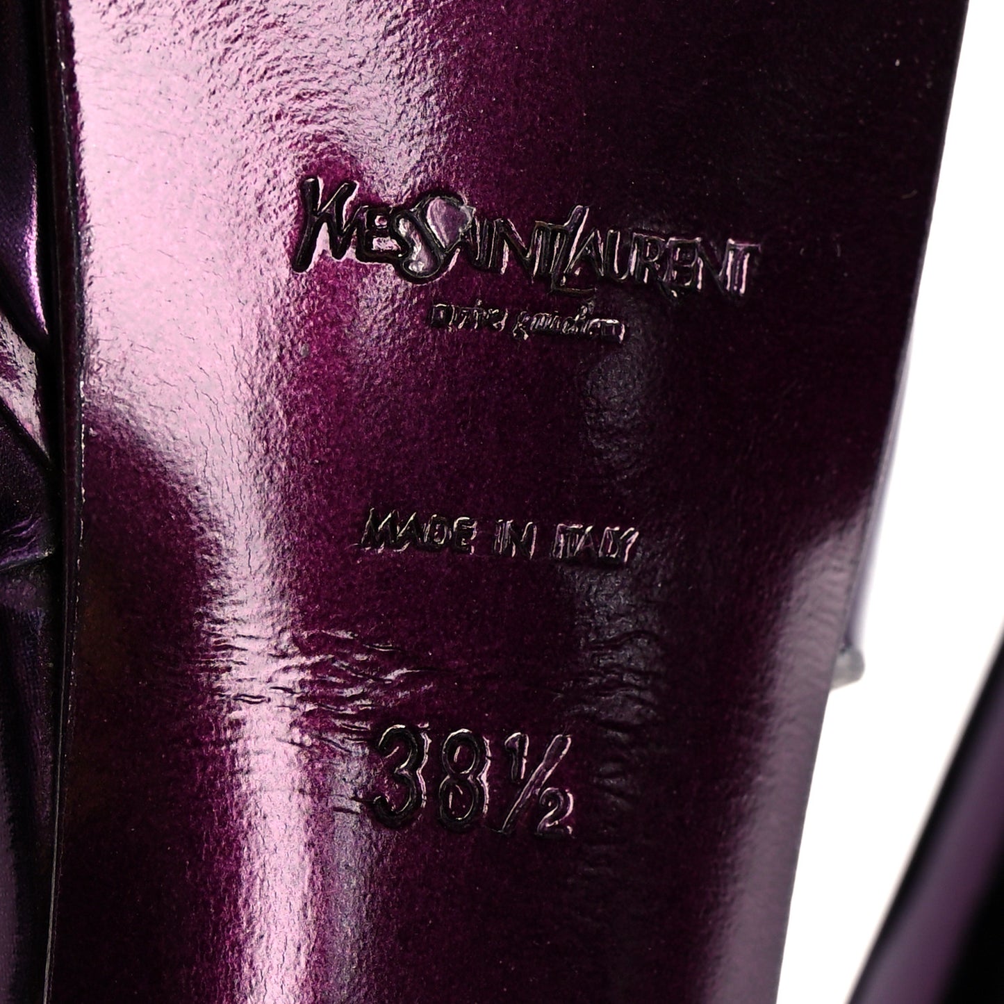 Patent Tribute 105 Platform Sandals 38.5 Metallic Purple