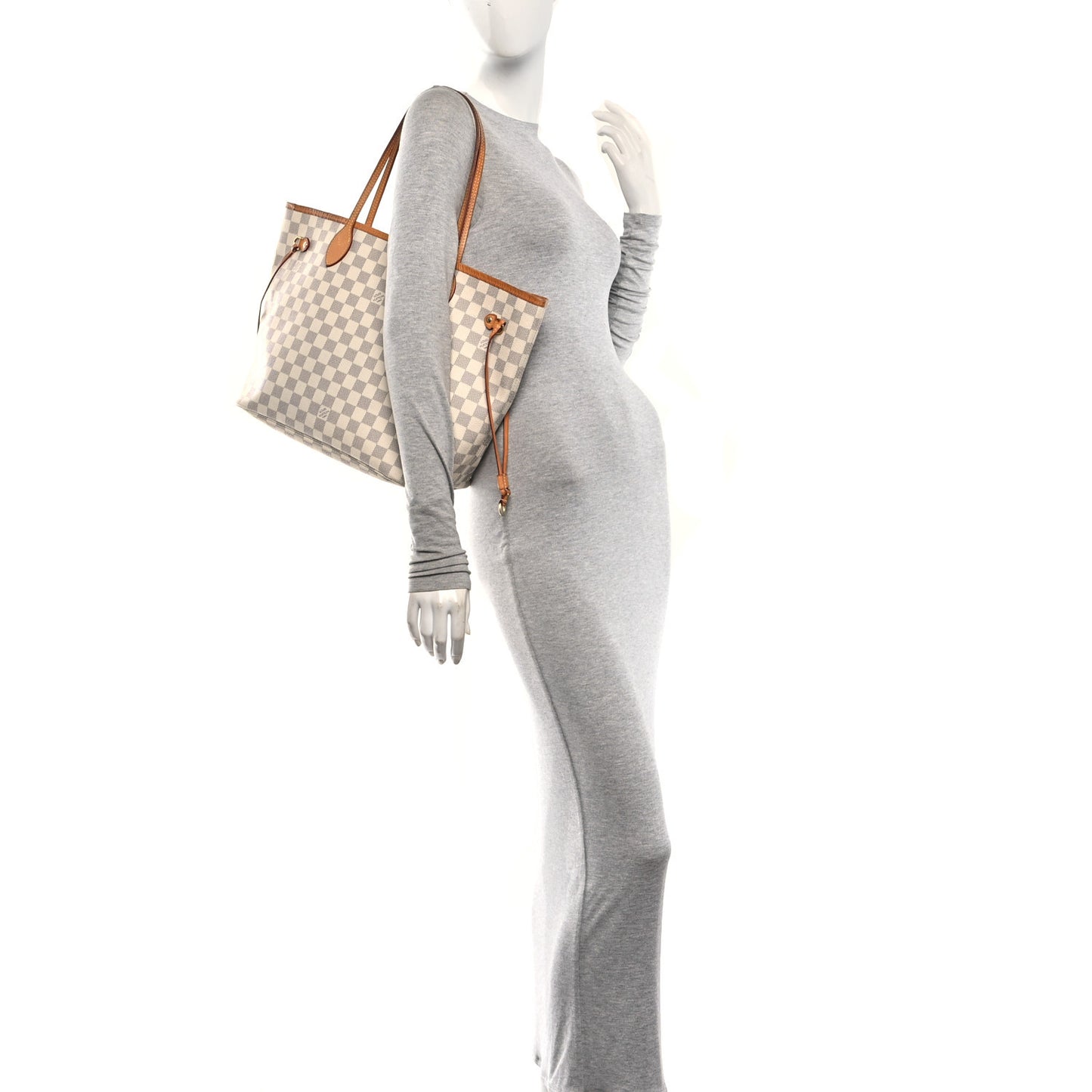 Damier Azur Neo Neverfull MM Rose Ballerine