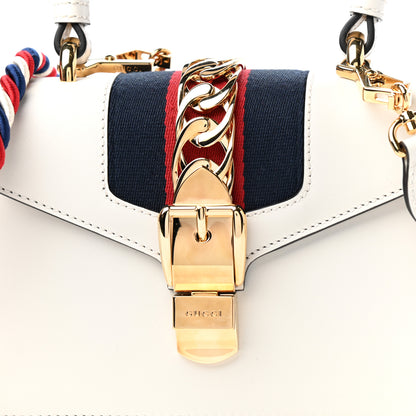 Gucci Calfskin Mini Sylvie Top Handle Bag White 11 of 11