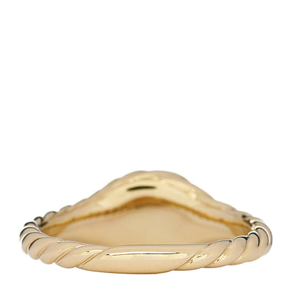 David Yurman 18K Yellow Gold 7mm Sculpted Cable Pinky Ring 49 4.75 3 of 6