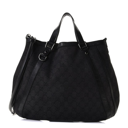 Gucci Monogram Medium Abbey Convertible Tote Black 1 of 11