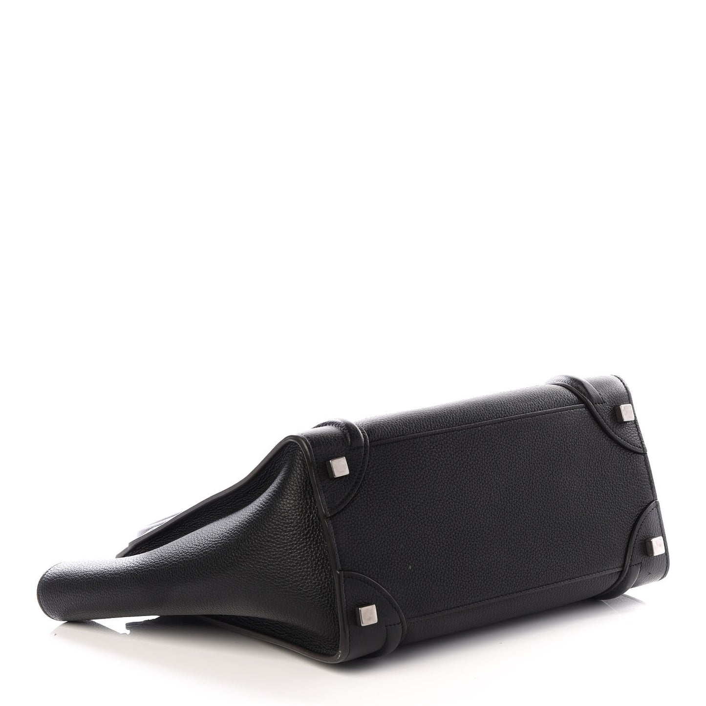 Drummed Calfskin Micro Luggage Black