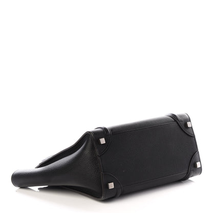 Celine Drummed Calfskin Micro Luggage Black 3 of 8