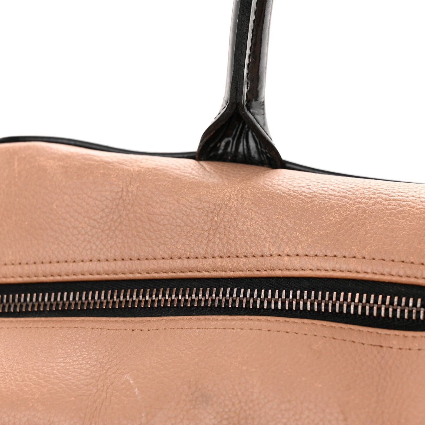 Calfskin Quilted Large Bowler Beige Black
