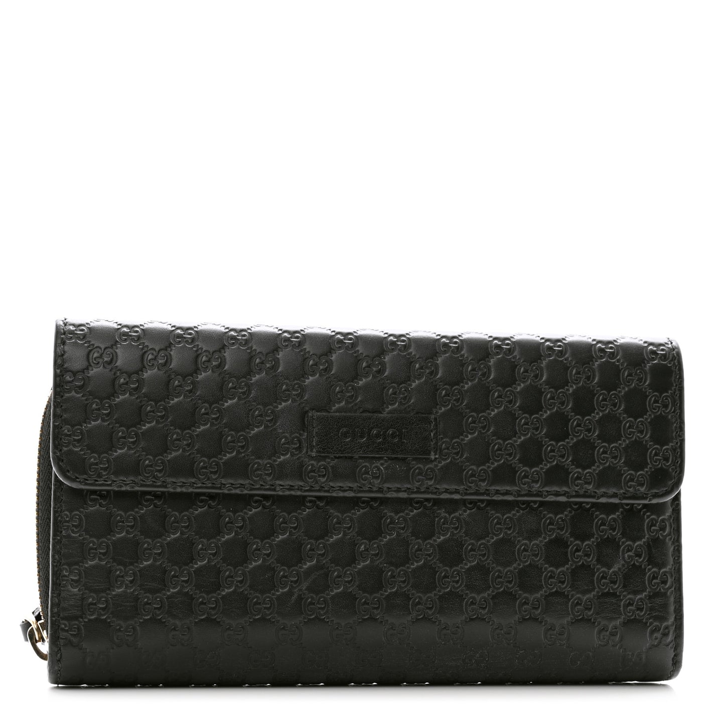 Soft Microguccissima Continental Zip Wallet Black