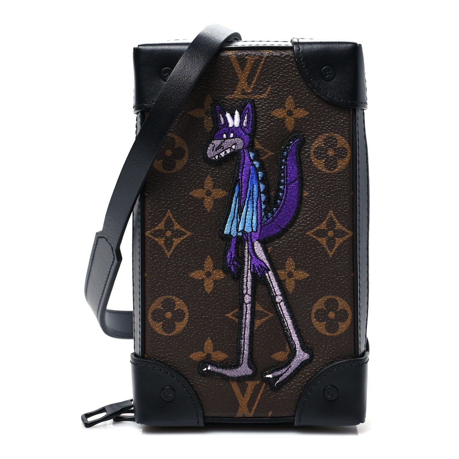 Louis Vuitton Monogram Embroidered Cartoon LV Friends Soft Trunk Phone Box 1 of 6