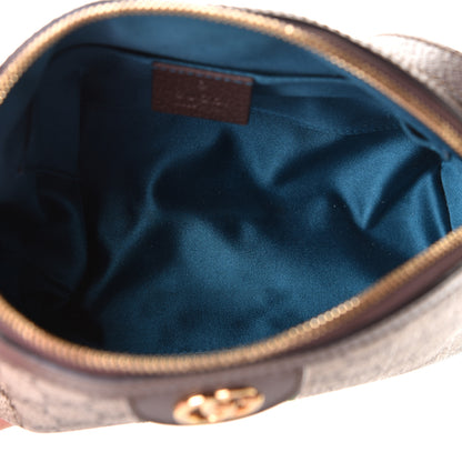 Gucci GG Supreme Monogram Textured Dollar Calfskin Web Small Ophidia Dome Shoulder Bag Beige Ebony New Acero 5 of 6