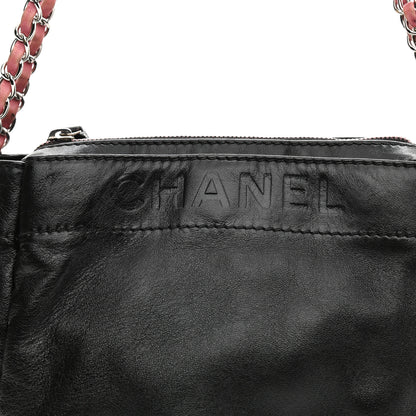 Chanel Lambskin Lax Accordion Hobo Black Pink 10 of 15