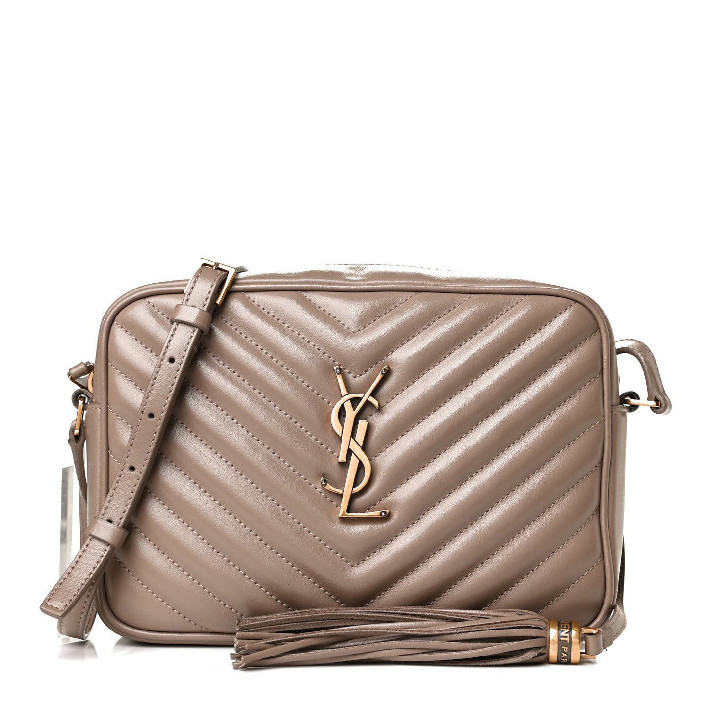 Calfskin Matelasse Monogram Lou Camera Bag Dusty Grey