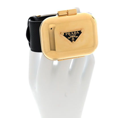 Prada Saffiano Metal Wrist Case M Gold 2 of 5