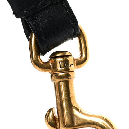 Christian Dior Canvas Embroidered Studded Bohemian Shoulder Strap Blue 4 of 4