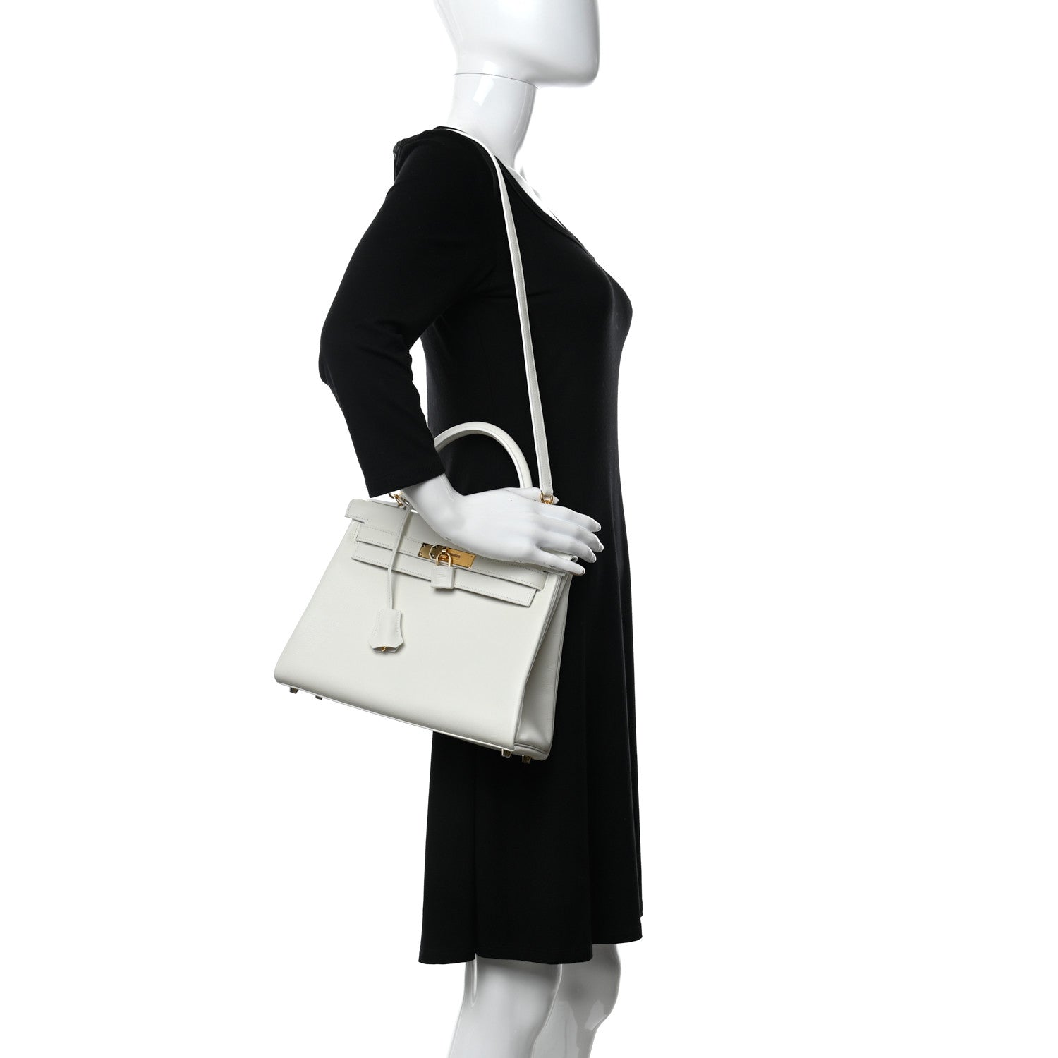 Hermes Evercolor Kelly Retourne 28 White 2 of 11