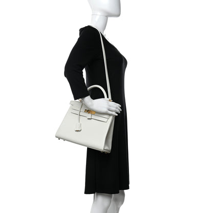Hermes Evercolor Kelly Retourne 28 White 2 of 11