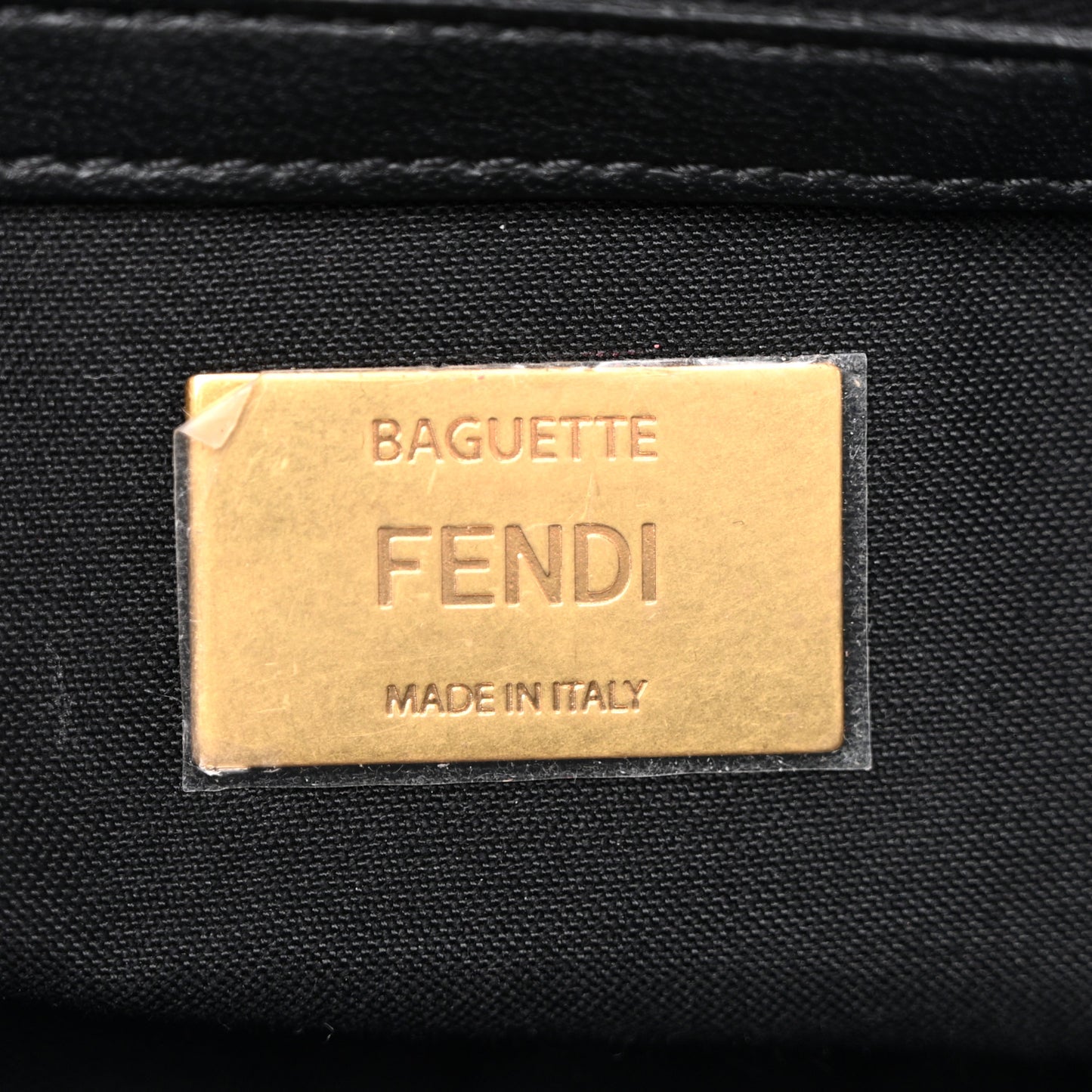 Nappa FF 1974 Embossed Baguette Black