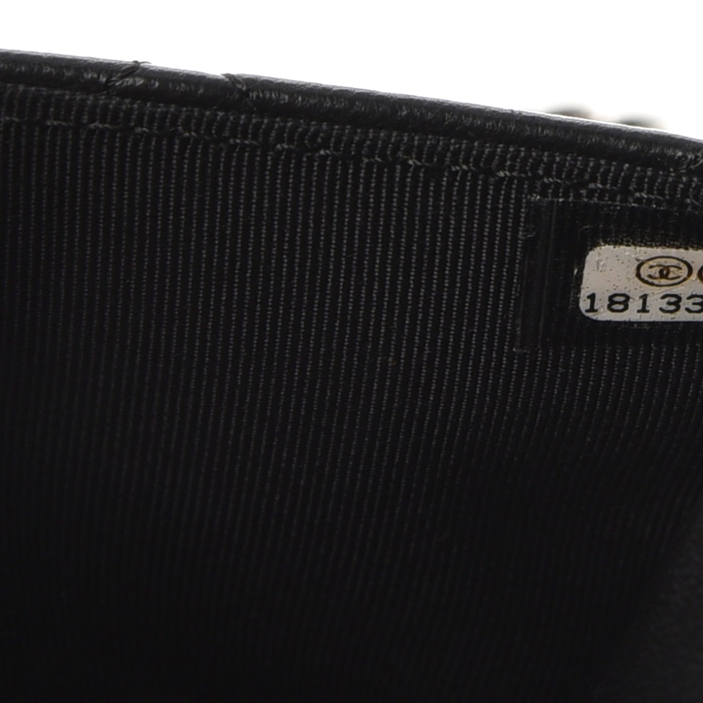 Lambskin Quilted Wallet On Chain WOC Black