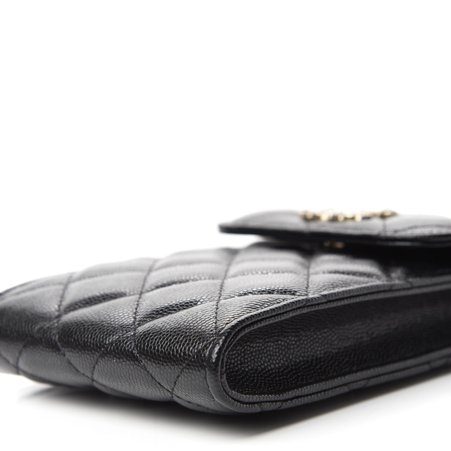 Chanel Caviar Quilted Crystal CC Airpods Pro and Phone Case With Chain Black 7 of 13