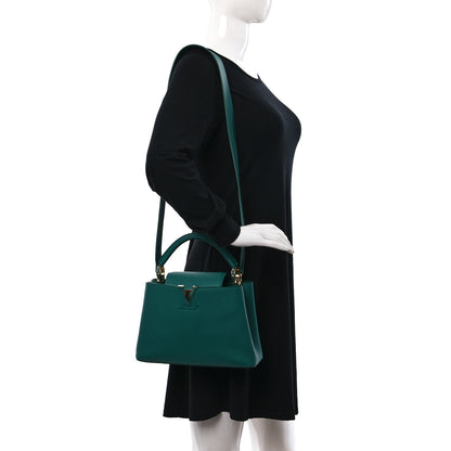 Louis Vuitton Taurillon Capucines BB Emerald 2 of 8