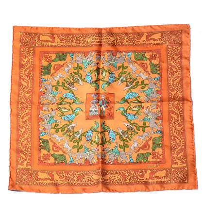 Hermes Silk Early America Pocket Square Scarf 2 of 7