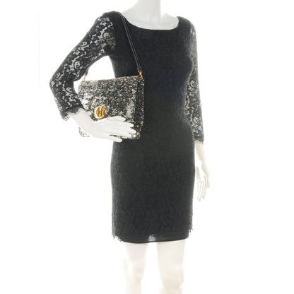Miu Miu Oversized Sequined Clutch Black 2 of 8