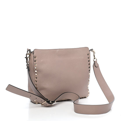 Valentino Garavani Pebbled Calfskin Small Rockstud Flip-Lock Messenger Bag Poudre 4 of 10
