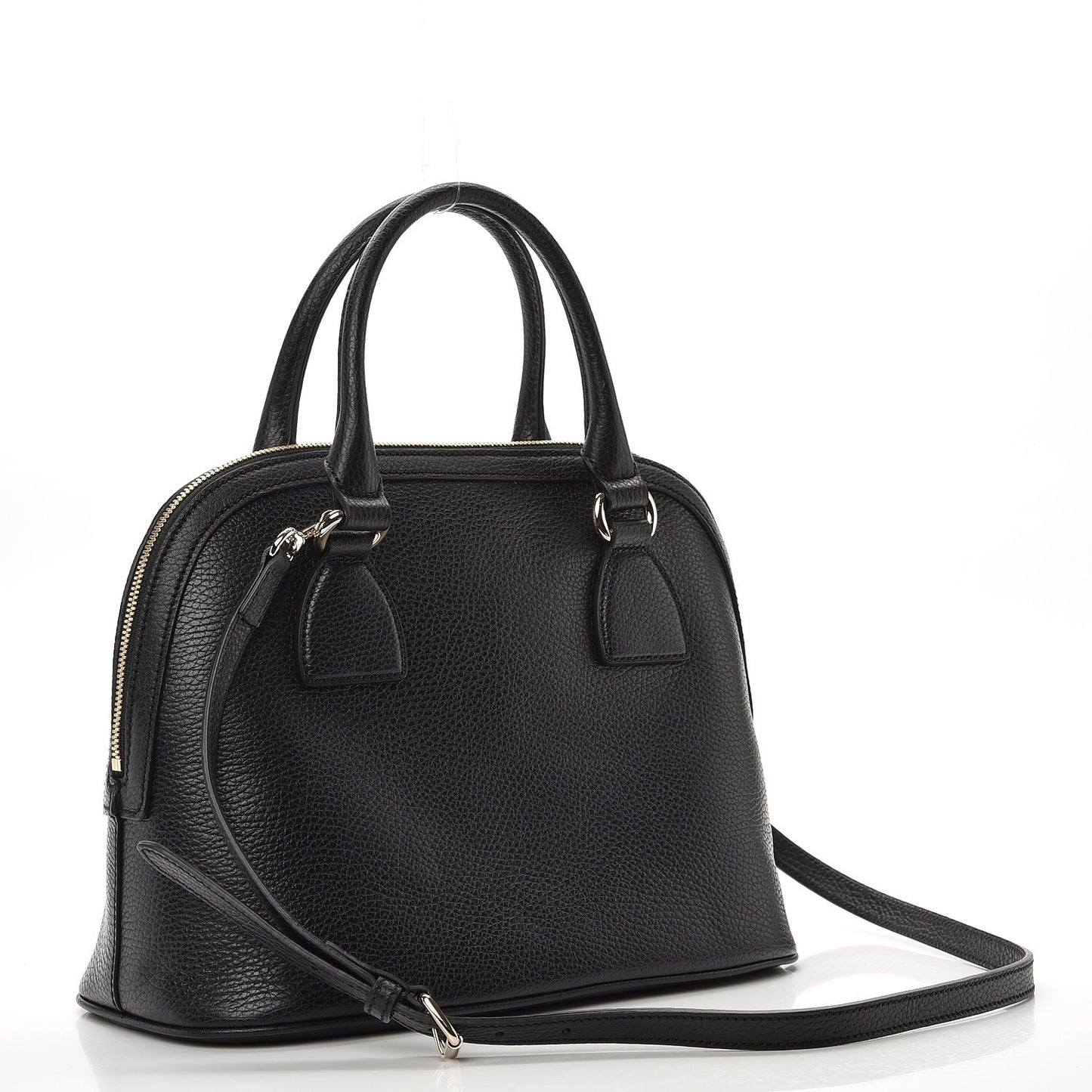 Calfskin Medium Dome Bag Black