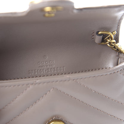 Gucci Calfskin Matelasse Heart GG Marmont 2.0 Coin Purse On A Chain Porcelain Rose 8 of 10