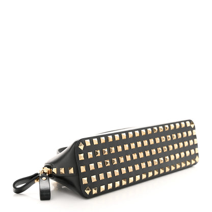 Valentino Garavani Smooth Calfskin Rockstud East West Crossbody Clutch Bag Black 4 of 11