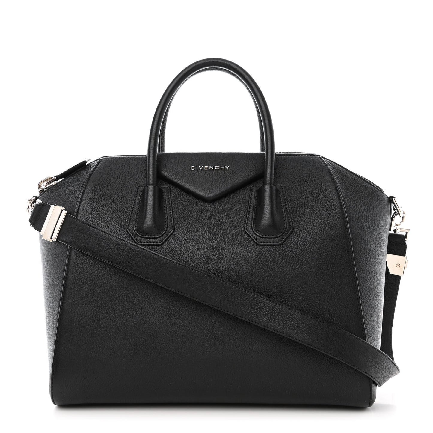 Sugar Goatskin Medium Antigona Black