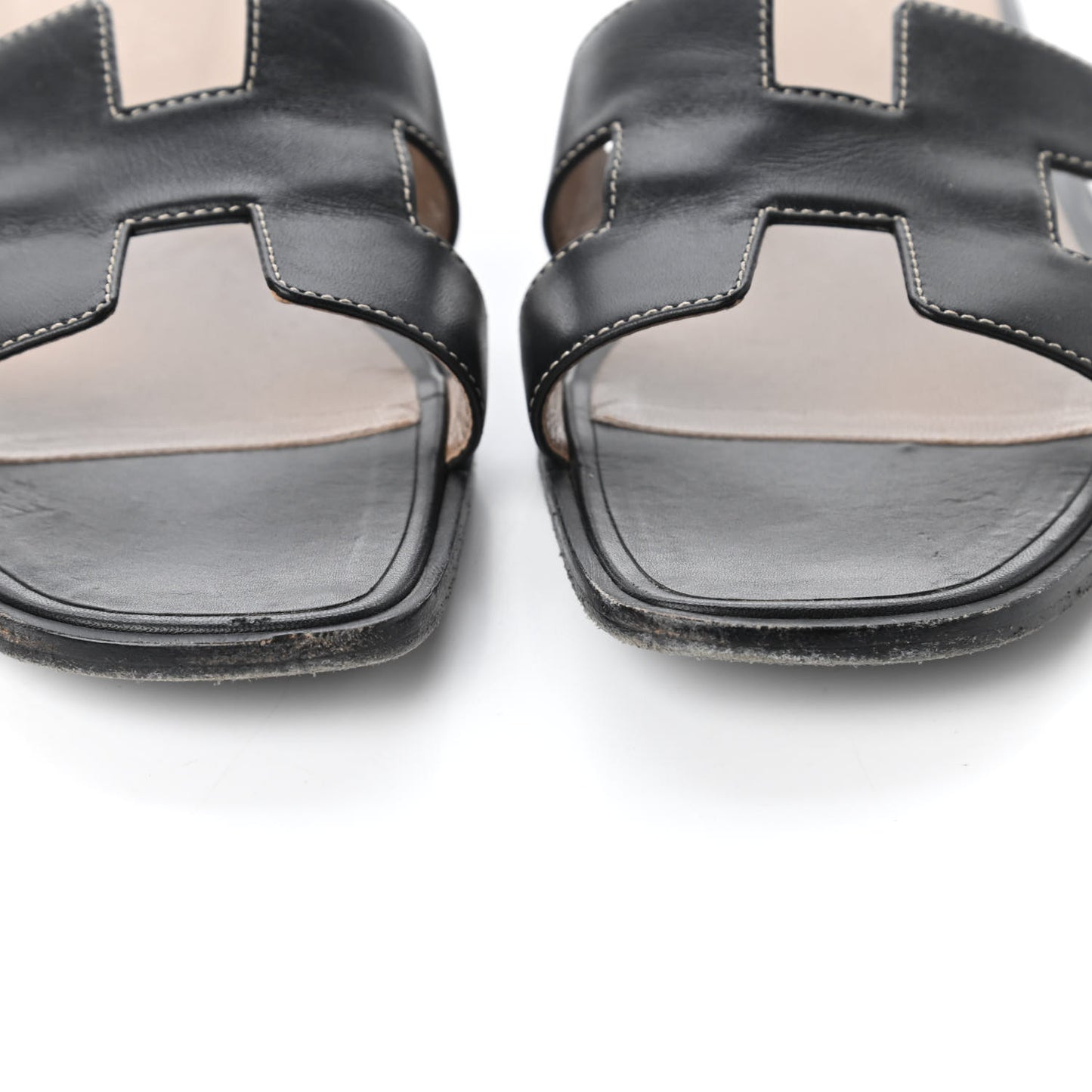 Box Calfskin Oran Sandals 40 Black
