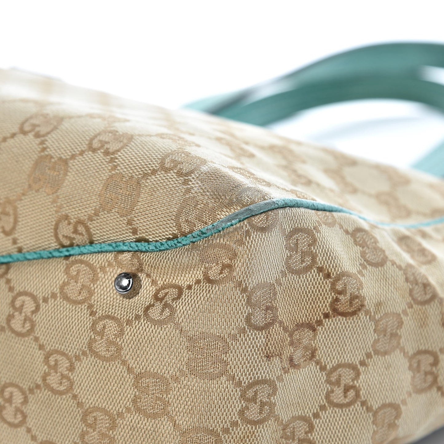 Monogram Small Tote Turquoise