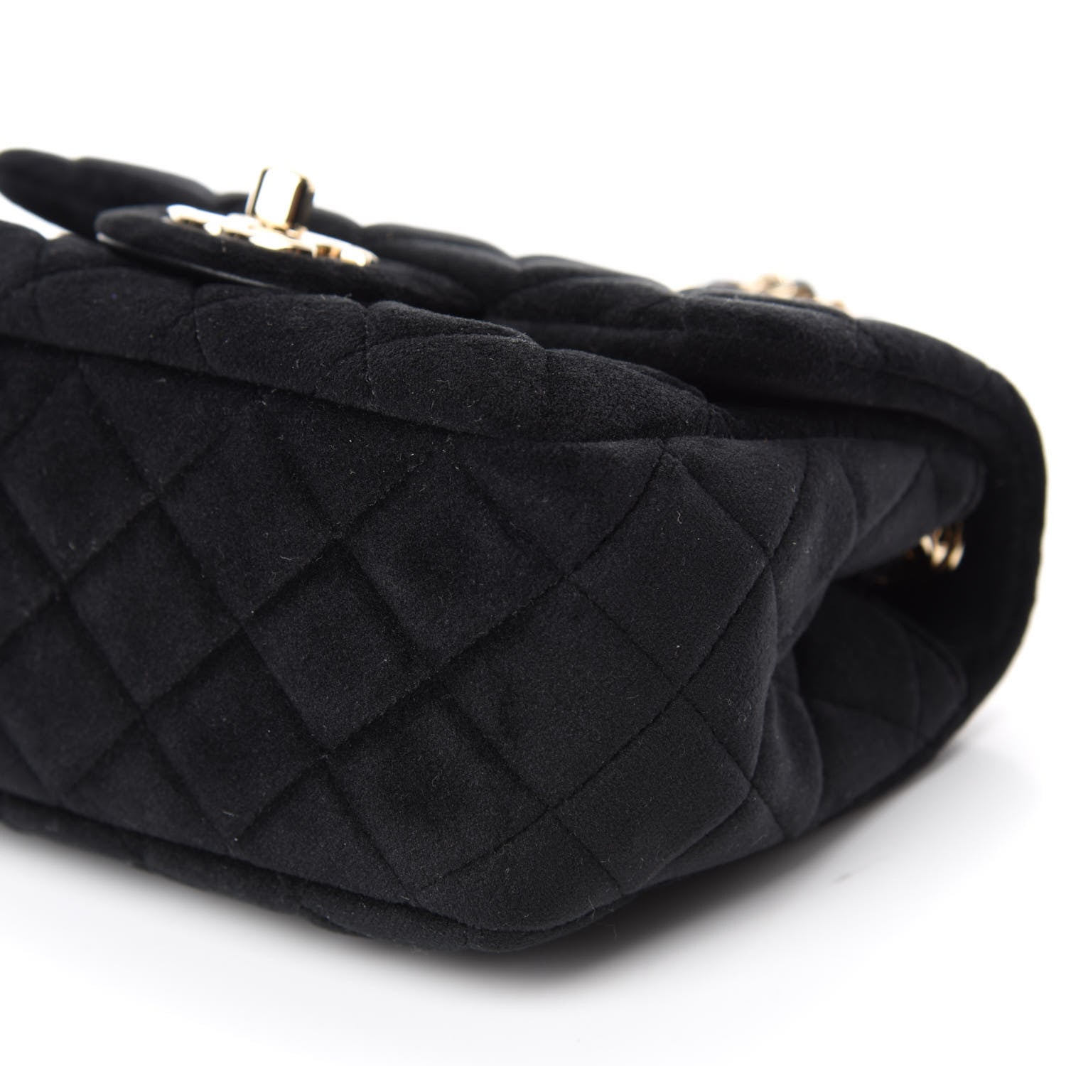 Chanel Velvet Quilted Mini Pearl Crush Flap Black 7 of 10