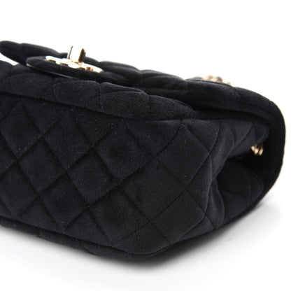 Chanel Velvet Quilted Mini Pearl Crush Flap Black 7 of 10