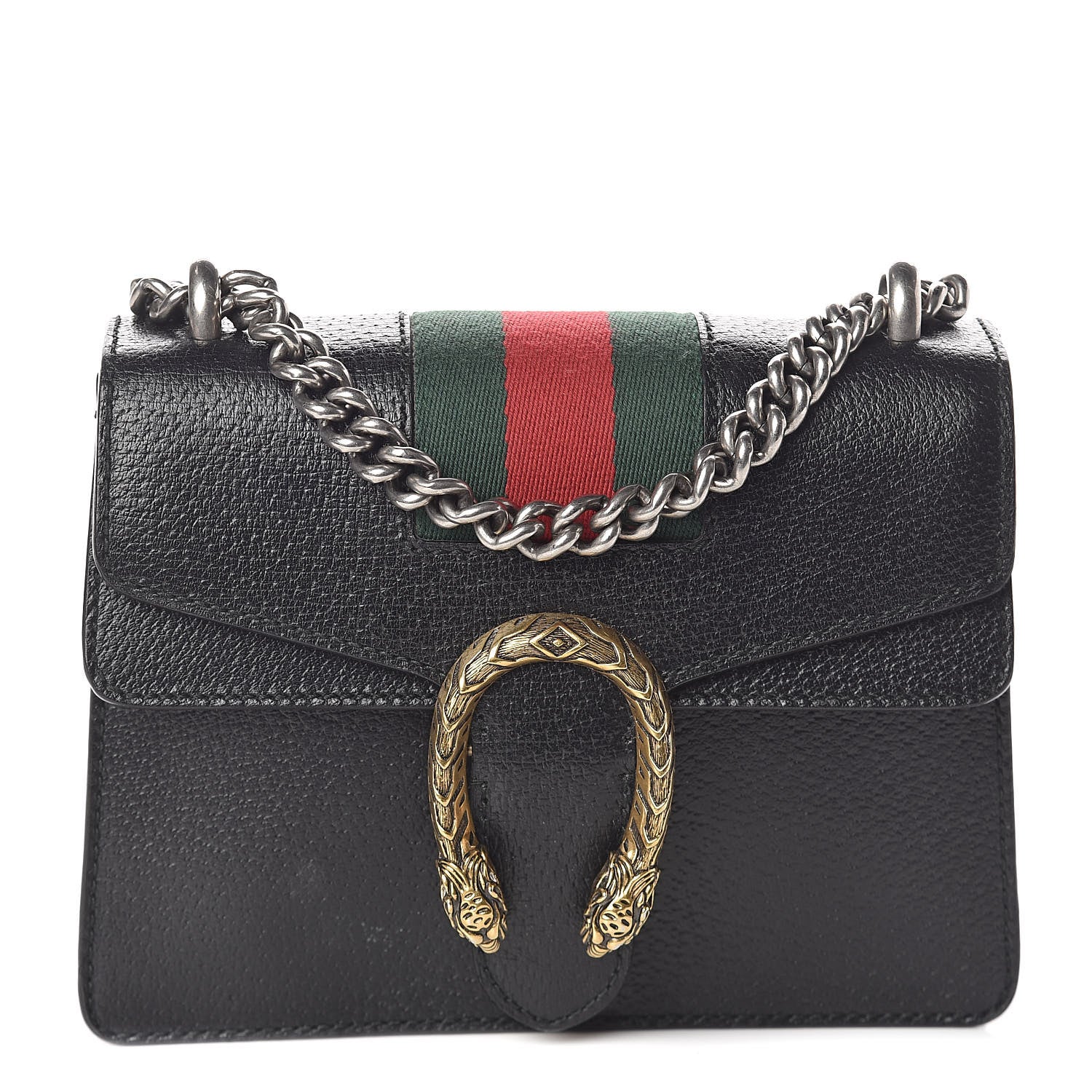 Gucci Calfskin Web Mini Dionysus Shoulder Bag Black 1 of 10