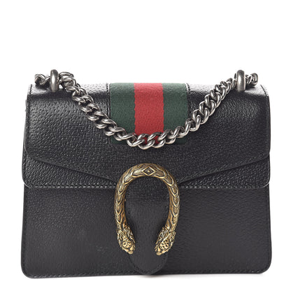 Gucci Calfskin Web Mini Dionysus Shoulder Bag Black 1 of 10
