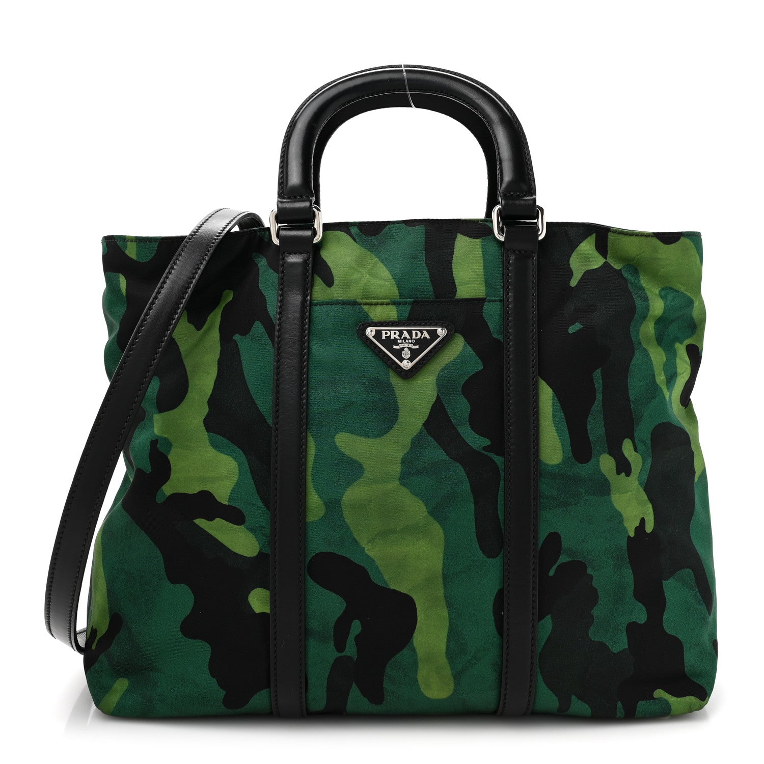 Prada Tessuto Nylon Camouflage Tote Prato 1 of 9