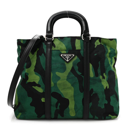 Prada Tessuto Nylon Camouflage Tote Prato 1 of 9