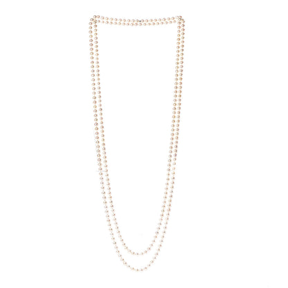 Tiffany Sterling Silver Pearl 6.5-7mm Ziegfeld Strand Necklace 84" 3 of 5