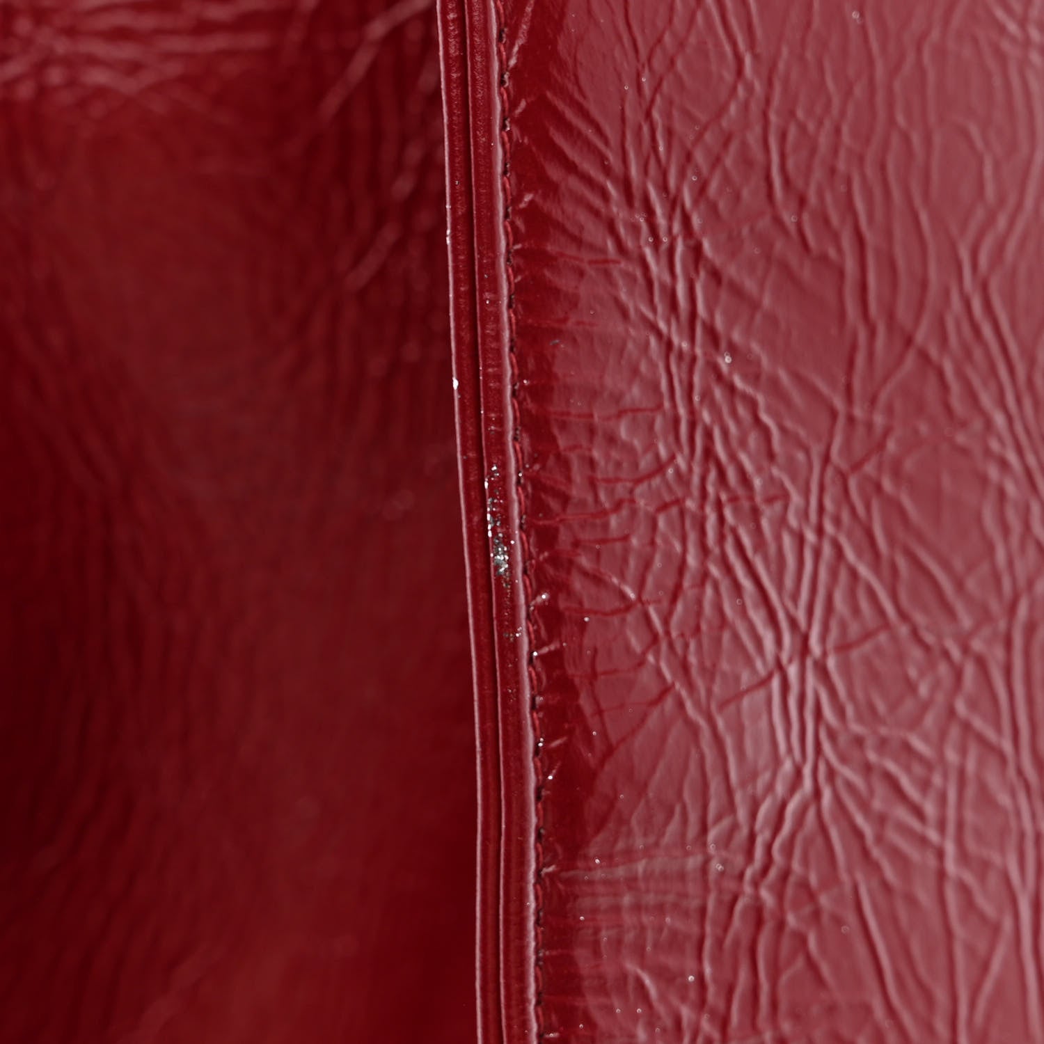 Chanel Shiny Aged Calfskin Shopping Bag Red 11 of 12